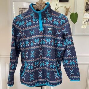L.L. Bean Blue Patterned Jacket